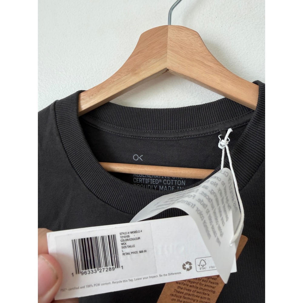 Outerknown The S/S Big Heavy Tee – Black Embroidered Tractor – Men's Large NWT - Picture 3 of 5